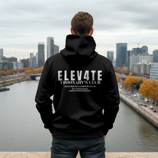 VISIONARY'S CLUB HOODIE CHARCOAL BLACK
